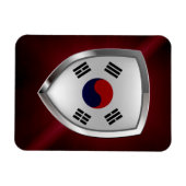 Zuid-Korea Metallic Embleem Magneet (Horizontaal)