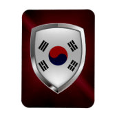 Zuid-Korea Metallic Embleem Magneet (Verticaal)