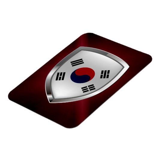 Zuid-Korea Metallic Embleem Magneet (Linkerzijde)