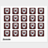 Zuid-Korea Metallic Embleem Vierkante Sticker (Vel)
