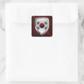 Zuid-Korea Metallic Embleem Vierkante Sticker (Tas)