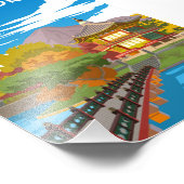 Zuid-Korea - Minimale reisposter voor kleine terug Foto Afdruk (Hoek)