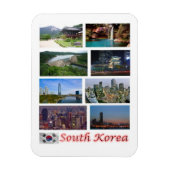 Zuid-Korea - Mozaïek - Magnet Magneet (Verticaal)