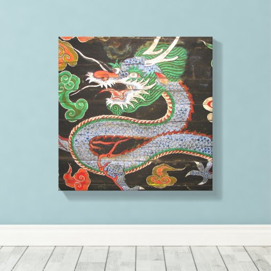 Zuid-Korea Namdaemun Sungnyemun Dragon Canvas Afdruk (Insitu (Houten vloer))