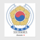 Zuid-Korea Nationaal Embleem Patriottisch Sticker (Vel)
