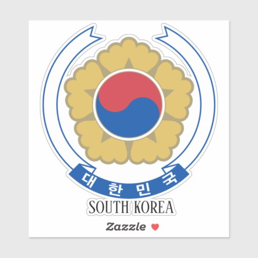 Zuid-Korea Nationaal Embleem Patriottisch Sticker (Vel)