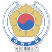 Zuid-Korea Nationaal Embleem Patriottisch Sticker (Voorkant)