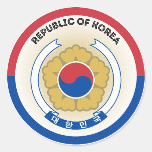Zuid-Korea Nationale embleem Cirkel Vorm Ronde Sticker