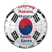 Zuid-Korea Nationale Vlag Kleuren Art Print/Graphi Dartbord (Voorkant)