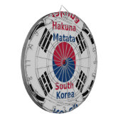 Zuid-Korea Nationale Vlag Kleuren Art Print/Graphi Dartbord (Voorkant Links)