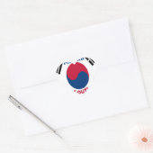 Zuid-Korea Nationale Vlag Kleuren Art Print/Graphi Hart Sticker (Envelop)