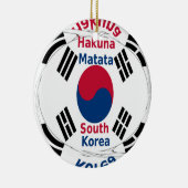 Zuid-Korea Nationale Vlag Kleuren Art Print/Graphi Keramisch Ornament (Rechts)