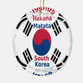 Zuid-Korea Nationale Vlag Kleuren Art Print/Graphi Keramisch Ornament (Links)