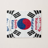 Zuid-Korea Nationale Vlag Kleuren Art Print/Graphi Legpuzzel (Horizontaal)