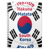 Zuid-Korea Nationale Vlag Kleuren Art Print/Graphi Notitieboek (Voorkant)