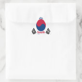 Zuid-Korea Nationale Vlag Kleuren Art Print/Graphi Sticker (Tas)