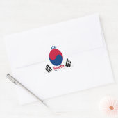 Zuid-Korea Nationale Vlag Kleuren Art Print/Graphi Sticker (Envelop)