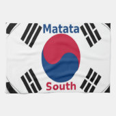 Zuid-Korea Nationale Vlag Kleuren Art Print/Graphi Theedoek (Horizontaal)