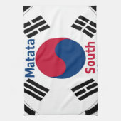 Zuid-Korea Nationale Vlag Kleuren Art Print/Graphi Theedoek (Verticaal)