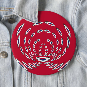Zuid-Korea Nationale vlag: Koreaanse Taegeukgi tro Ronde Button 6,0 Cm