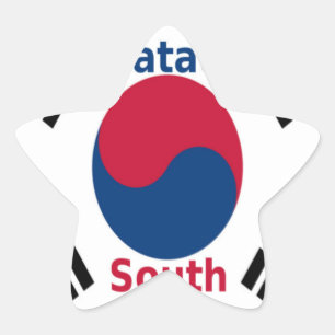 Zuid-Korea Nationale Vlag: Koreaanse Taegeukgi tro Ster Sticker