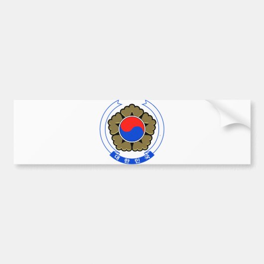 Zuid-Korea officieel symbool voor wapenheraldry Bumpersticker (Voorkant)