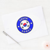 Zuid-Korea Ovale Sticker (Envelop)