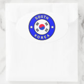 Zuid-Korea Ovale Sticker (Tas)