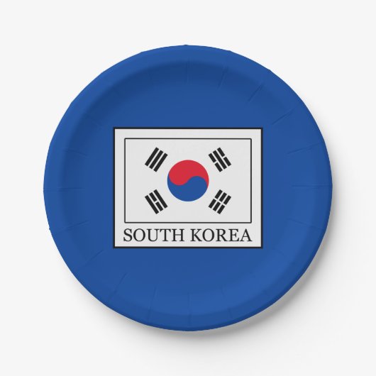 Zuid-Korea Papieren Bordje (Voorkant)