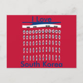 Zuid-Korea Polka Dot Flag Art Design: een rode bas Briefkaart (Voorkant)
