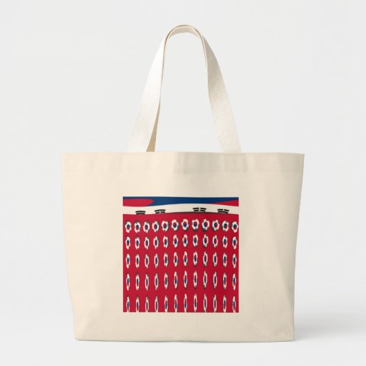 Zuid-Korea PolkaDot vlag Grote Tote Bag (Voorkant)
