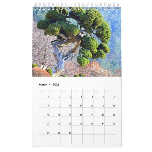 Zuid-Korea Reis Kalender (Mar 2026)