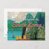 Zuid-Korea reisposter Briefkaart (Voorkant / Achterkant)