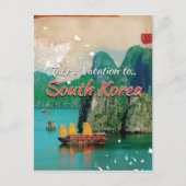 Zuid-Korea reisposter Briefkaart (Voorkant)