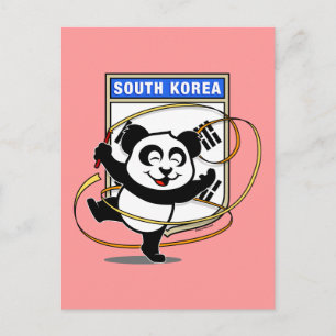 Zuid-Korea Rhythmic Gymnastics Panda Briefkaart
