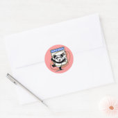 Zuid-Korea Rhythmic Gymnastics Panda Ronde Sticker (Envelop)