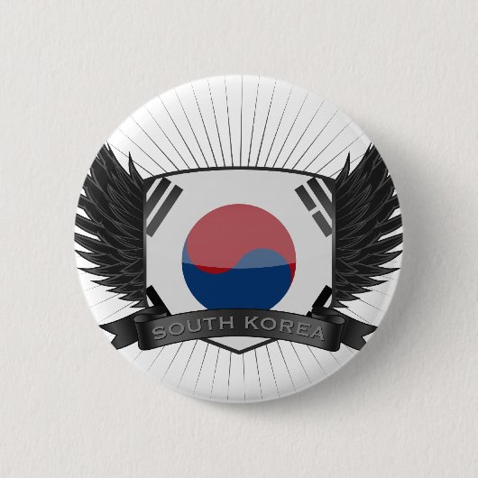 ZUID-KOREA RONDE BUTTON 5,7 CM (Voorkant)