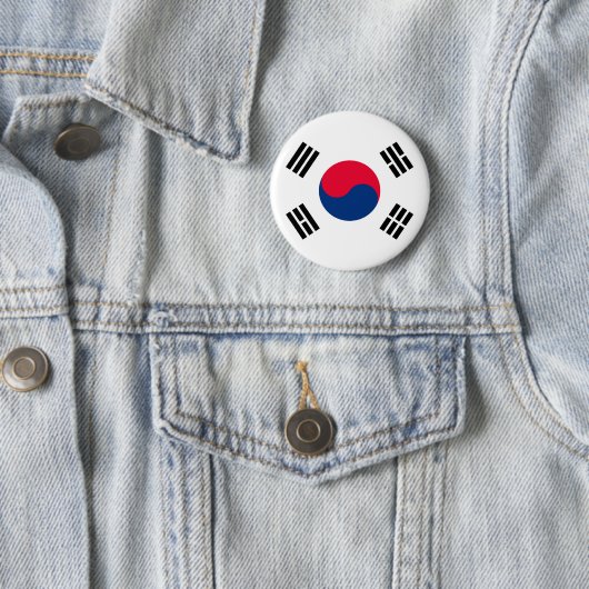 Zuid-Korea Ronde Button 5,7 Cm (In situ)