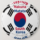 Zuid-Korea Ronde Button 6,0 Cm (Voorkant)