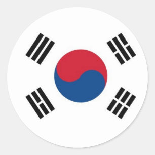 Zuid-Korea Ronde (niet voor extern gebruik) Sticker
