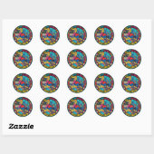 ZUID-KOREA RONDE STICKER (Vel)