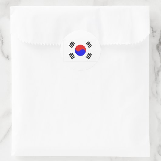 Zuid-Korea Ronde Sticker (Tas)