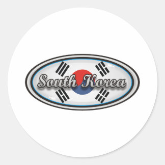 Zuid-Korea Ronde Sticker