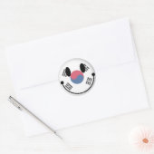 Zuid-Korea Ronde Sticker (Envelop)