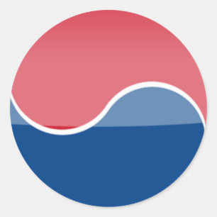 Zuid_Korea Ronde Sticker