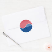Zuid_Korea Ronde Sticker (Envelop)