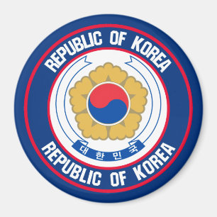 Zuid-Korea Round Embleem Magneet