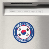 Zuid-Korea Round Embleem Magneet (Insitu (Vaatwasser))
