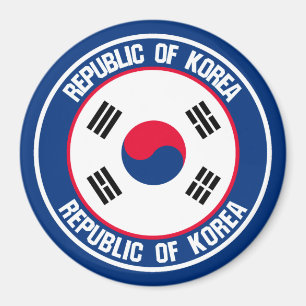 Zuid-Korea Round Embleem Magneet