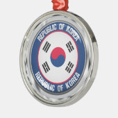 Zuid-Korea Round Embleem Metalen Ornament (Links)